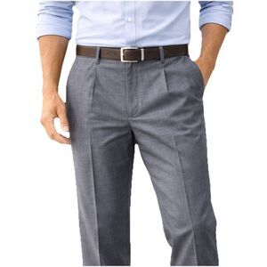 Banana Republic Pants Mens 36x30 Slim Fit Pleated Gray Stretch